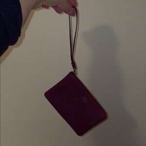 Coach Burgundy Wristlet